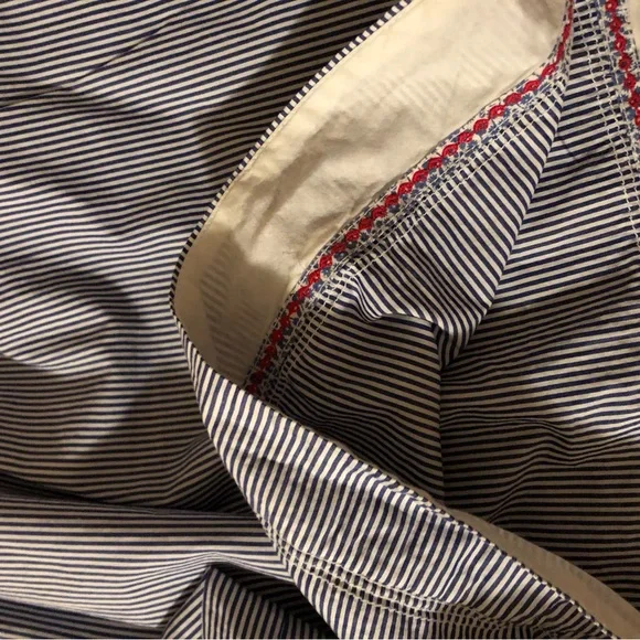 American Eagle Outfitters Blue and White Striped Skater Skirt - Picture 4 of 4